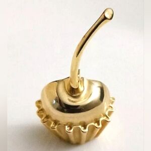 Vtg Piscetelli Gold Tone Cherry Cordial Pin Brooch